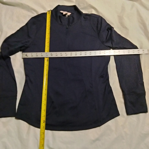 Tommy Bahama Navy Long Sleeve 1/2 Zip Neck Knit UPF50 Golf Top Shirt Size L - Picture 2 of 7